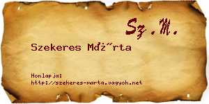 Szekeres Márta névjegykártya